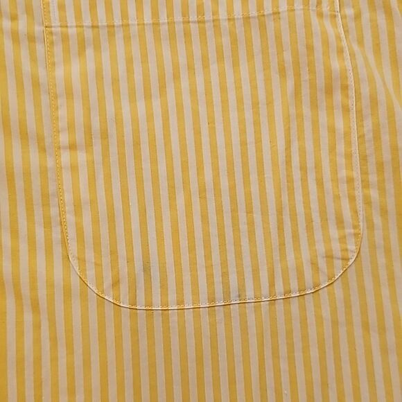Lacoste yellow stripped, button down shirt size 42 - Picture 8 of 8
